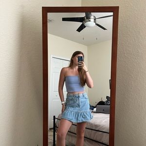 Denim Flare Skirt